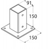 Βάση ξύλου βιδωτή 121 x 121 x 150mm