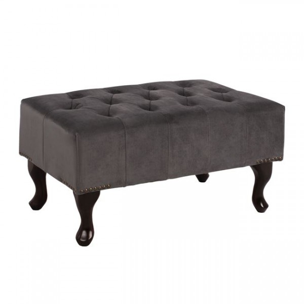 ΤΑΜΠΟΥΡΕ ΥΠΟΠΟΔΙΟ HM226.10 ΓΚΡΙ ΒΕΛΟΥΔΟ T.CHESTERFIELD EMMA 80x46x42Y εκ.-1τμχ