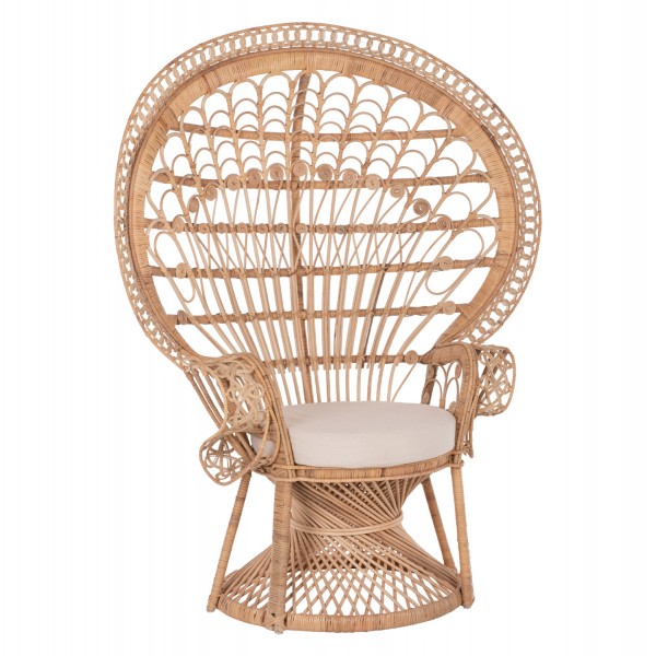 ΠΟΛΥΘΡΟΝΑ ROYAL PEACOCK ΑΠΟ BAMBOO ΜΕ ΜΑΞΙΛΑΡΙ 134X65X150Yεκ.HM9342-1τμχ