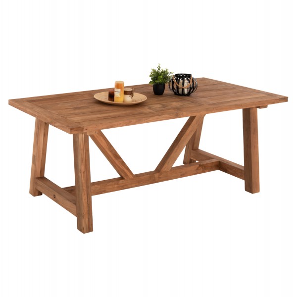 ΤΡΑΠΕΖΙ ΤΡΑΠΕΖΑΡΙΑΣ HM7922 PLUTON RECYCLED TEAK ΣΕ ΦΥΣΙΚΟ ΧΡΩΜΑ 200X100X75Yεκ.-1τμχ