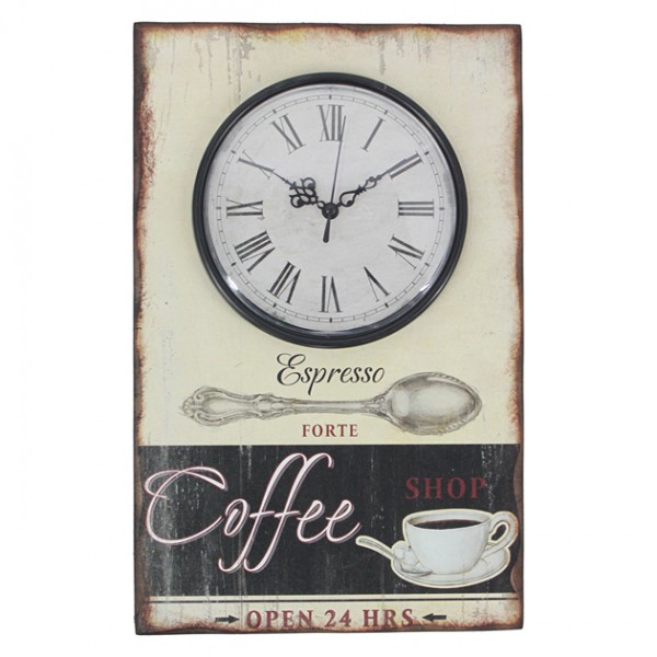 ΞΥΛΙΝΟ ΔΙΑΚΟΣΜΗΤΙΚΟ ΩΡΟΛΟΪ/ΤΖΑΜΙ - COFFEE 23x36cm 8/KIB