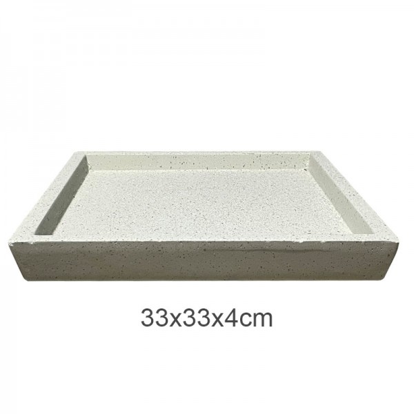 ΠΙΑΤΟ FIBER CLAY ΜΠΕΖ-ΓΡΑΝΙΤΗ ΤΕΤΡΑΓΩΝΟ ΓΙΑ ΚΑΣΠΩ - 33x33x4cm 5/ΚΙΒ