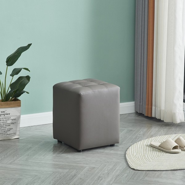 CUBE GREY PU ΣΚΑΜΠΟ 35X35X42εκ.-35X35X42εκ.