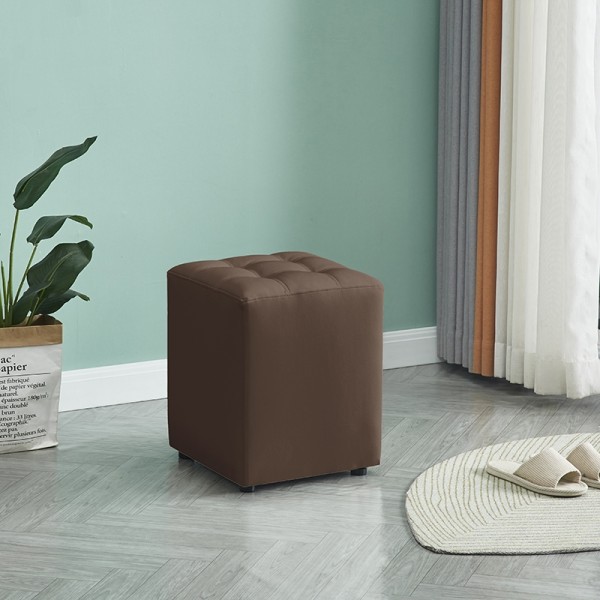 CUBE BROWN PU ΣΚΑΜΠΟ 35X35X42εκ.-35X35X42εκ.