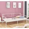 QUEEN Daybed Κρεβάτι Μέταλλο Βαφή Άσπρο-Ε8019,2-Μέταλλο-1τμχ- 196x95x75 (Στρώμα 90x190)cm