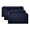 FLOWER POT-12 Set 3 τεμαχίων: 80x40x40cm + 100x45x45cm + + 122x55x55 Απόχρωση Dark Grey-Ε6311,S-Artificial Cement (Recyclable)-1τμχ- Set 3 τεμαχίων