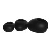 FLOWER POT-ROCK Set 3 τεμαχίων, Cement Απόχρωση Black-Ε6320,S2-Artificial Cement (Recyclable)-1τμχ- 40x30x19- 50x32x19- 56x43x29cm