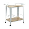 RELIX Trolley Bar-Pro Μέταλλο Βαφή Άσπρο, MDF Απόχρωση Φυσικό-Ε5211,2-Μέταλλο/MDF - Καπλαμάς - Κόντρα Πλακέ - Νοβοπάν-1τμχ- 74x49x82cm