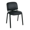 SIGMA Καρέκλα-Pro Γραφείου Επισκέπτη, Μέταλλο Βαφή Μαύρο, PVC Μαύρο-ΕΟ550,16-Μέταλλο/PVC - PU-6τμχ- 57x57x79cm Tube: 40x20/1.2mm