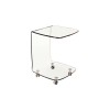 GLASSER Trolley Τραπεζάκι Βοηθητικό, Διάφανο Γυαλί 10mm-ΕΜ726,1-Bent Glass - Γυαλί-1τμχ- 45x45x60cm