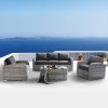 BELMAR Living Set Σαλόνι Κήπου ALU:3Θέσ+2 Πολυθρόνες+Τραπέζι Wicker GreyWhite, Μαξ.Γκρι Σκ.-Ε6868-Αλουμίνιο/Wicker-1τμχ- 100x50x45-192x85x73-80x85x73cm