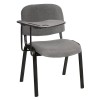 SIGMA Καρέκλα - Θρανίο Μέταλλο Βαφή Μαύρο, Ύφασμα Γκρι-ΕΟ550,20WS-Μέταλλο/Ύφασμα-1τμχ- 65x70x77cm / Σωλ.35x16/1mm