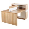 WORKSTATION Γραφείο - Σταθμός Εργασίας 2 Θέσεων, Melamine Απόχρωση Sonoma-Άσπρο-ΕΟ4390-Melamine-1τμχ- 160x120x75cm