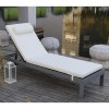 SUNLOUNGER Μαξιλάρι Ξαπλώστρας με Προσκέφαλο,  Ύφασμα Εκρού, Foam+Polyester Φερμουάρ-Velcro-Ε2014,1-Ύφασμα-1τμχ- 196(78+118)x60x7cm