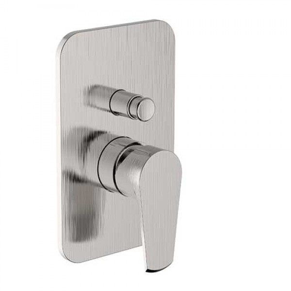 Teorema Velvet Μείκτης εντιχοισμού 2 Οδών Brushed Nickel (Inox) -210112-